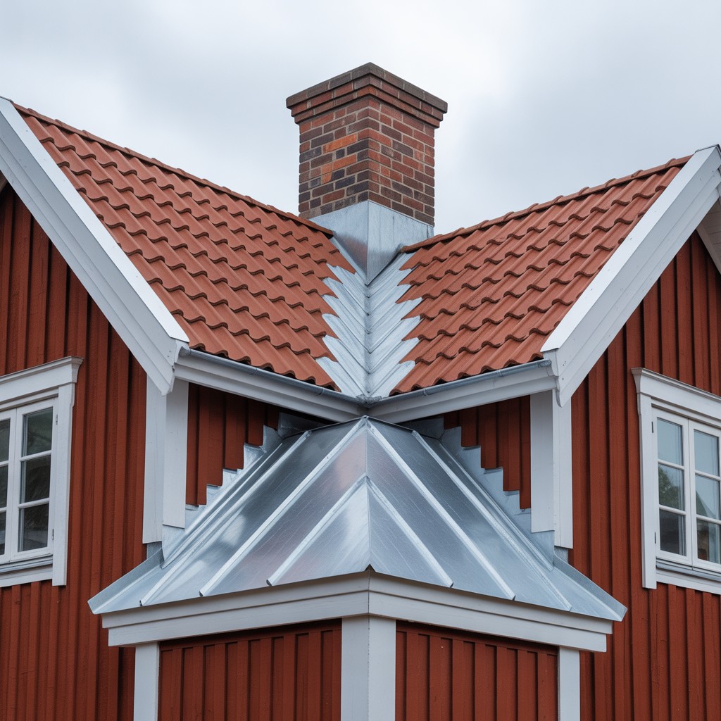 skorsten genom tak tatning platbeslag och kostnader