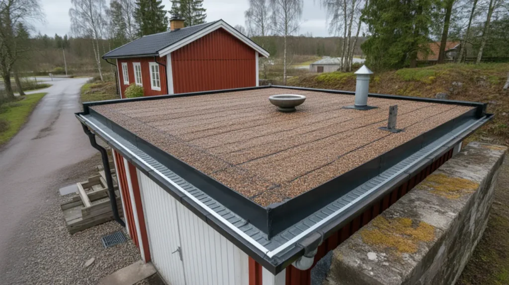 t tskiktsrenovering av l glutande garagetak i bl sut v nersborg