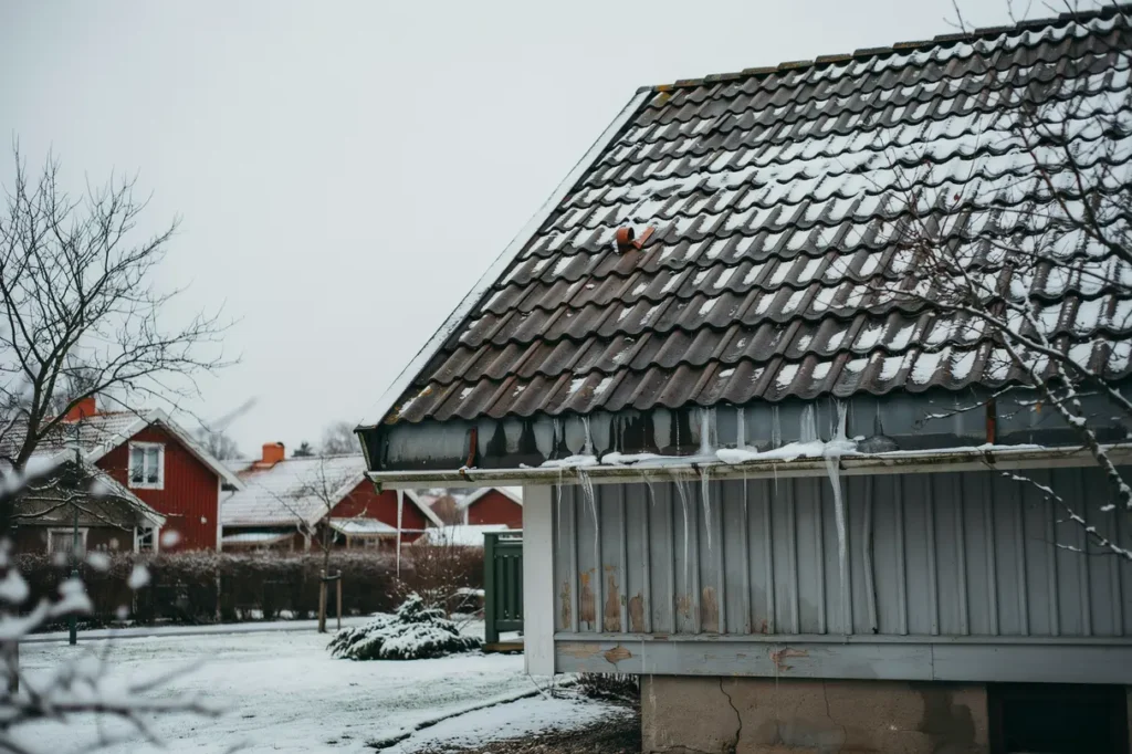 isbildning p taket s f rebygger du istappar l ckage och skador vid takfoten
